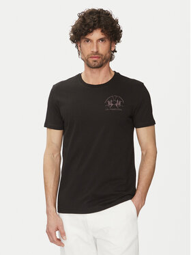 La Martina La Martina Футболка Vernie MAR009 JS206 Чорний Regular Fit