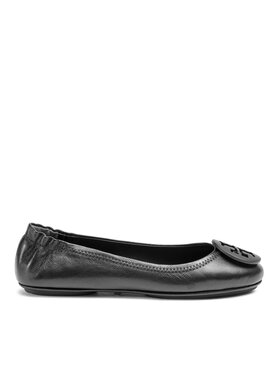 Tory Burch Балеринки Tory Burch Minnie Travel Ballet With Logo 49350 Черен