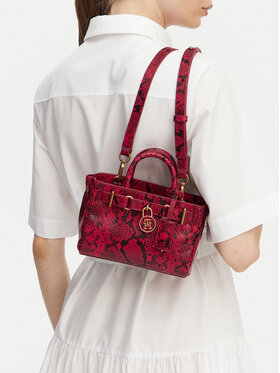 Tommy Hilfiger Handtasche Tommy Hilfiger American Icon Micro Tote Snake AW0AW18820 Rot