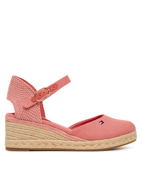 Tommy Hilfiger Espadrile Tommy Hilfiger Mid Wedge Espad Closed Toe FW0FW09233 Koral