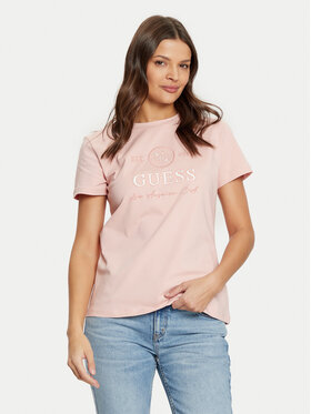 Guess Guess Футболка V5RI05 J1314 Рожевий Regular Fit
