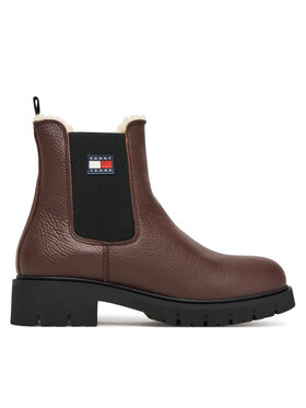Tommy Jeans Jātnieku stila puszābaki Tommy Jeans Tjw Chelsea Boot Wl EN0EN02826 Brūns