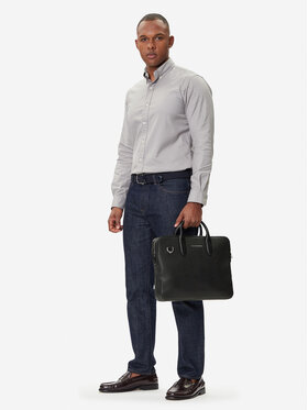 Tommy Hilfiger Geantă pentru laptop Tommy Hilfiger Th Business Leather Computer Bag AM0AM13642 Negru