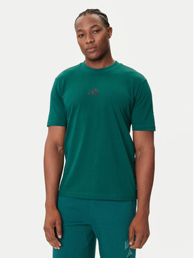 adidas adidas Футболка Essentials Small Logo JF1096 Зелений Regular Fit