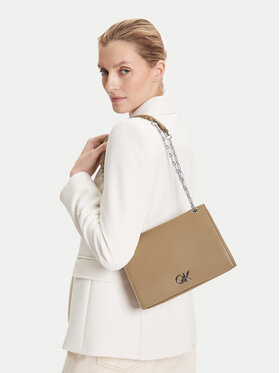 Calvin Klein Táska Calvin Klein Ck Medium Conv Chain Bag K60K612810 Bézs