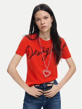 Desigual Desigual Camiseta Florencia 26SWTK07 Rojo Regular Fit