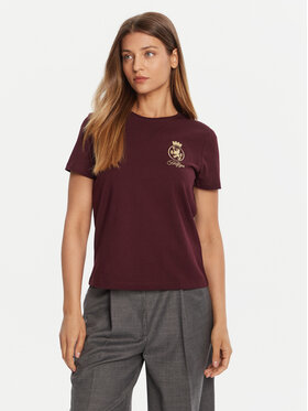 Tommy Hilfiger Tommy Hilfiger Camiseta Gold Crest WW0WW46153 Guinda/burdeos Regular Fit