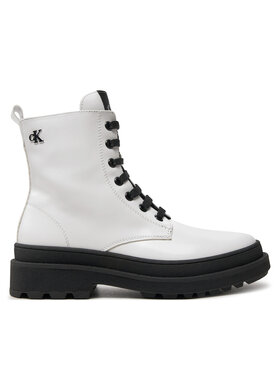 Calvin Klein Jeans Outdoorová obuv Calvin Klein Jeans Lace-Up Bootie V4A5-81031-1453 S Biela