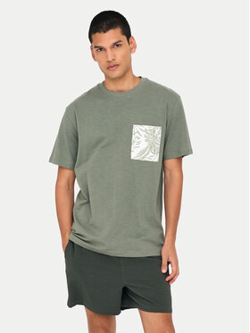 Only & Sons Only & Sons Футболка 22025286 Зелений Regular Fit
