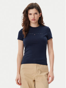 Tommy Jeans Tommy Jeans Póló Tonal Linear DW0DW20315 Sötétkék Slim Fit