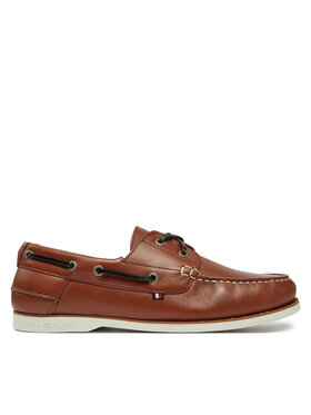 Tommy Hilfiger Poltopánky Tommy Hilfiger Th Boat Shoe Core Lth FM0FM05569 Hnedá