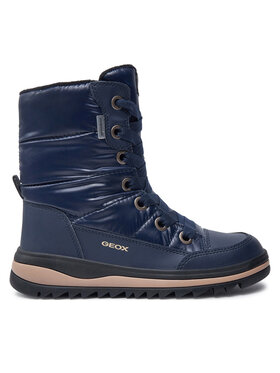 Geox Čižmy Geox J Adelhide Girl B Ab J16EWA 0LVBC C4002 S Tmavomodrá