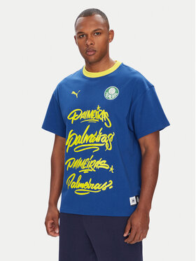 Puma Puma Póló CWC Hoops x Palmeiras 631704 Kék Regular Fit