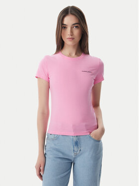 Tommy Jeans Tommy Jeans Camiseta Ess Logo DW0DW23479 Rosa claro Slim Fit