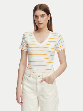 Tommy Hilfiger Tommy Hilfiger Camiseta New Cody WW0WW40584 Naranja Slim Fit