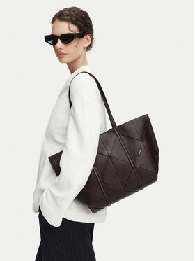 Calvin Klein Handtasche Calvin Klein Woven Medium Carryall LV04F3548G Braun