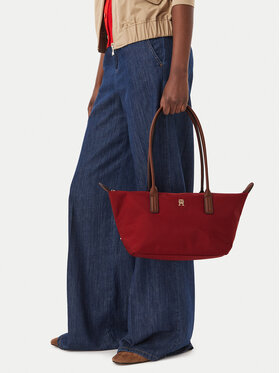 Tommy Hilfiger Τσάντα Tommy Hilfiger Popette East West Tote AW0AW19211 Κόκκινο