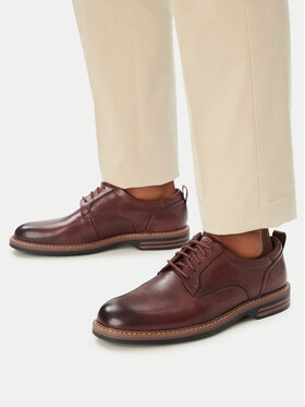 Clarks Półbuty Clarks Aldwin2 Derby 26320300 Brązowy