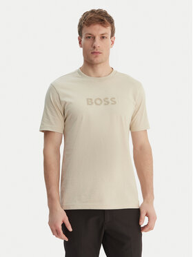 BOSS BOSS Camiseta TS_Terrace Logo 50559361 Beis Regular Fit