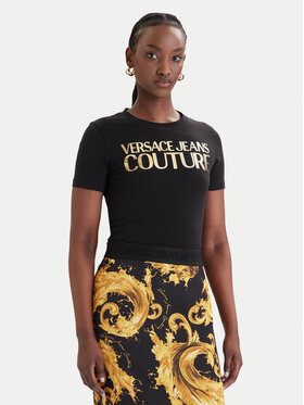 Versace Jeans Couture Versace Jeans Couture Camiseta 80HAHT00 CJ03T Negro Slim Fit