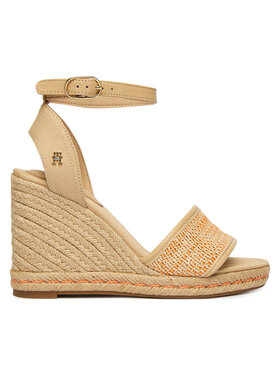 Tommy Hilfiger Εσπαντρίγιες Tommy Hilfiger High Wedge Espad FW0FW09471 Ανοιχτό μπεζ