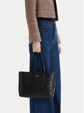 Calvin Klein Handtasche Calvin Klein Quilted Small Tote LV04F3325G Schwarz