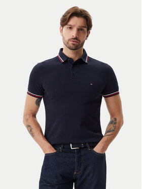 Tommy Hilfiger Tommy Hilfiger Poloshirt Tipped MW0MW37346 Dunkelblau Slim Fit