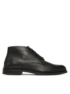 Tommy Hilfiger Зимни обувки Tommy Hilfiger Corporate Hilfiger Lth Boot FM0FM05697 Черен