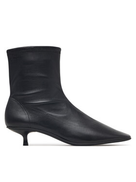 Calvin Klein Stiefeletten Calvin Klein Round Kitt Heel Ankle Boot Nappa HW0HW03169 Schwarz