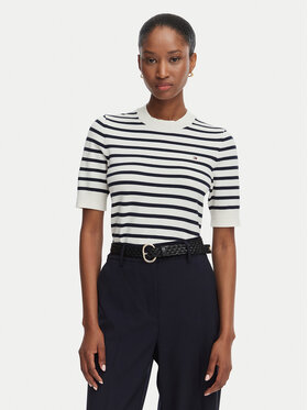 Tommy Hilfiger Tommy Hilfiger Πουλόβερ WW0WW49705 Κρεμ Regular Fit