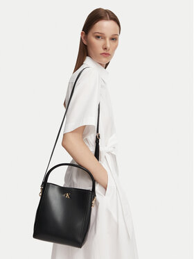 Calvin Klein Handtasche Calvin Klein Ck Bucket With Strap LV04F3174G Schwarz
