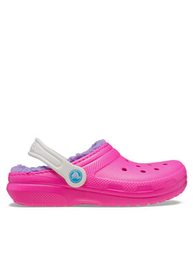 Crocs Šľapky Crocs Classic Lined Clog Kids 207010 Ružová