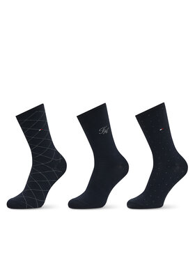Tommy Hilfiger Dlhé ponožky Tommy Hilfiger 701242186 Tmavomodrá