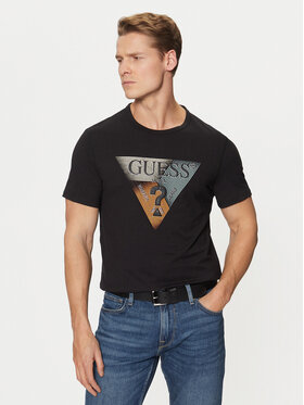 Guess Guess T-shirt M5RI14 J1314 Crna Slim Fit