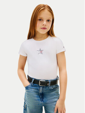 Tommy Hilfiger Tommy Hilfiger Camiseta KG0KG09097 Blanco Extra Slim Fit