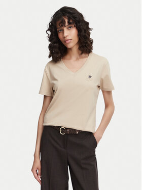 Beverly Hills Polo Club Beverly Hills Polo Club Camiseta P-SS26W-TS516518 Beis Regular Fit