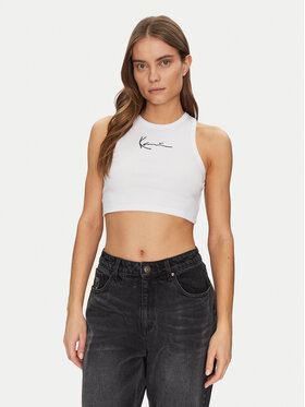 Karl Kani Karl Kani Топ 6131302 Білий Cropped Fit