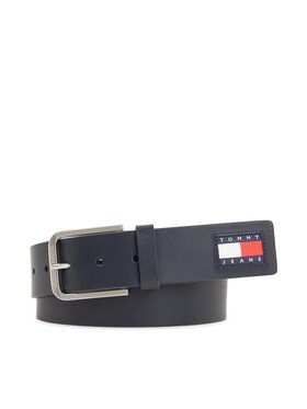 Tommy Jeans Pánsky opasok Tommy Jeans Tjm Adj. Leather 4.0 AM0AM12339 Tmavomodrá