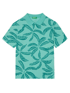 United Colors Of Benetton United Colors Of Benetton Поло 36Y4C301W Зелений Regular Fit
