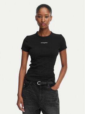 Tommy Jeans Tommy Jeans Camiseta Script Rib DW0DW22809 Negro Slim Fit