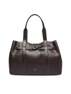 Calvin Klein Ročna torba Calvin Klein Buckle Medium Work Tote LV04F3549G Rjava