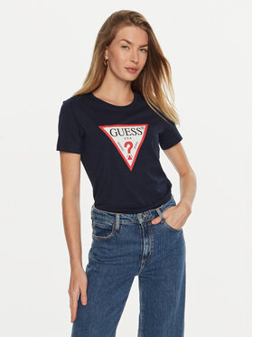 Guess Guess Футболка W1YI1B I3Z14 Cиній Regular Fit