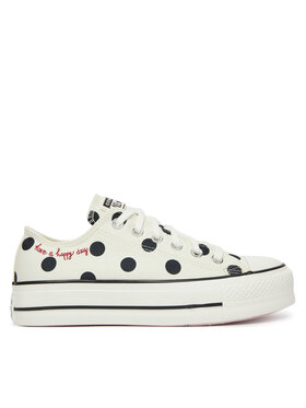 Converse Kedas Converse Chuck Taylor All Star Lift Platform Polka Dots A10689C Bēšs