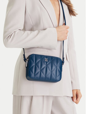 Calvin Klein Ročna torba Calvin Klein Quilted Double Zip Camera Bag LV04F3328G Modra