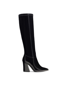 Tamaris Stivali Donna 1-25616-41 - Colore Nero, Tacco A Blocco 7.5 Cm, Pelle E Sintetico - Taglia 40 EU