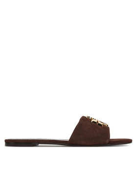 Tory Burch Шльопанці Tory Burch Eleanor Slide 174839 Коричневий