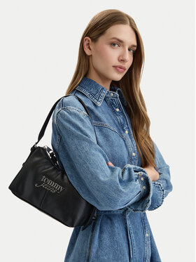 Tommy Jeans Handtasche Tommy Jeans Tjw Bold Shoulder Bag AW0AW18468 Schwarz