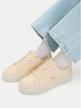 Calvin Klein Zapatillas Calvin Klein Chunky Cupsole Laceup Lth Ml YW0YW01947 Crema