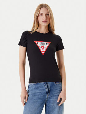 Guess Jeans Guess Jeans Футболка W4YI04 J1314 Чорний Slim Fit