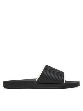 Calvin Klein Jeans Nazouváky Calvin Klein Jeans Slide Rubber Neoprene Text YM0YM01234 Černá
